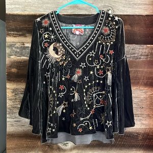 Johnny Was velvet tunic